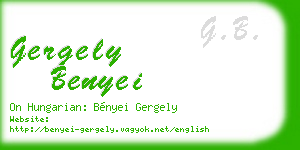 gergely benyei business card