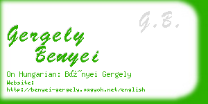 gergely benyei business card